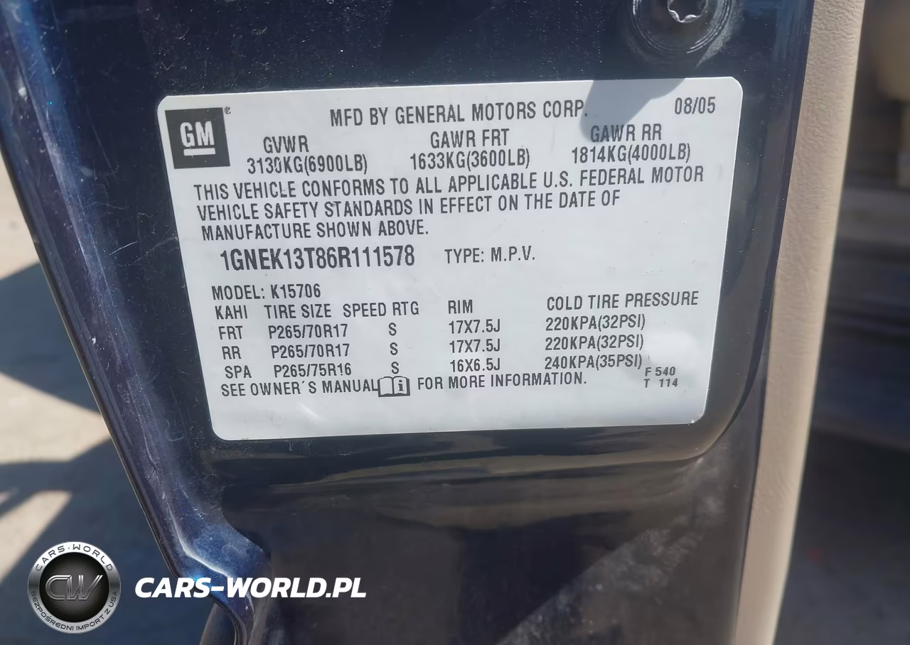 2006 Chevrolet Tahoe Lt VIN:1GNEK13T86R111578 - 9
