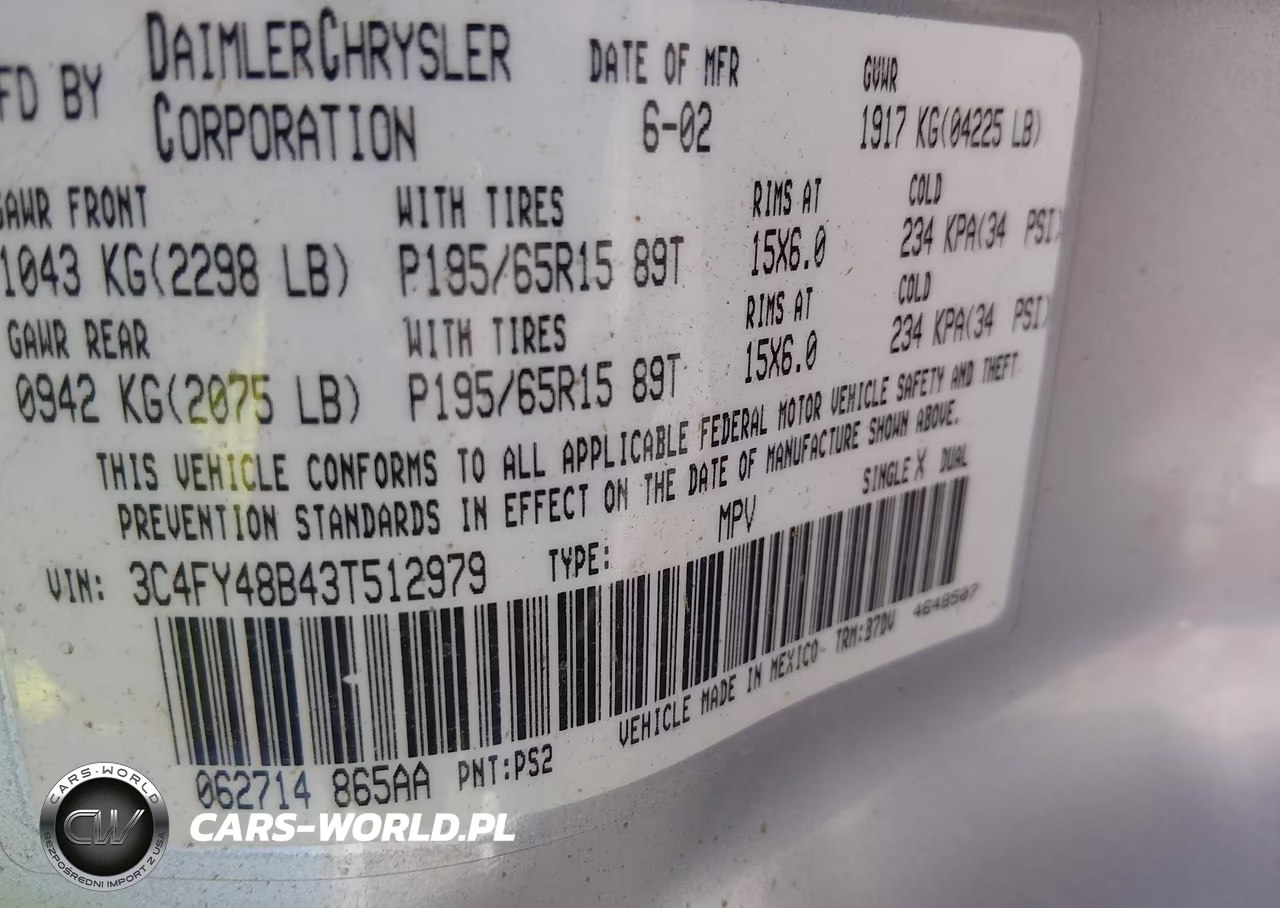 2003 Chrysler Pt Cruiser VIN:3C4FY48B43T512979 - 9