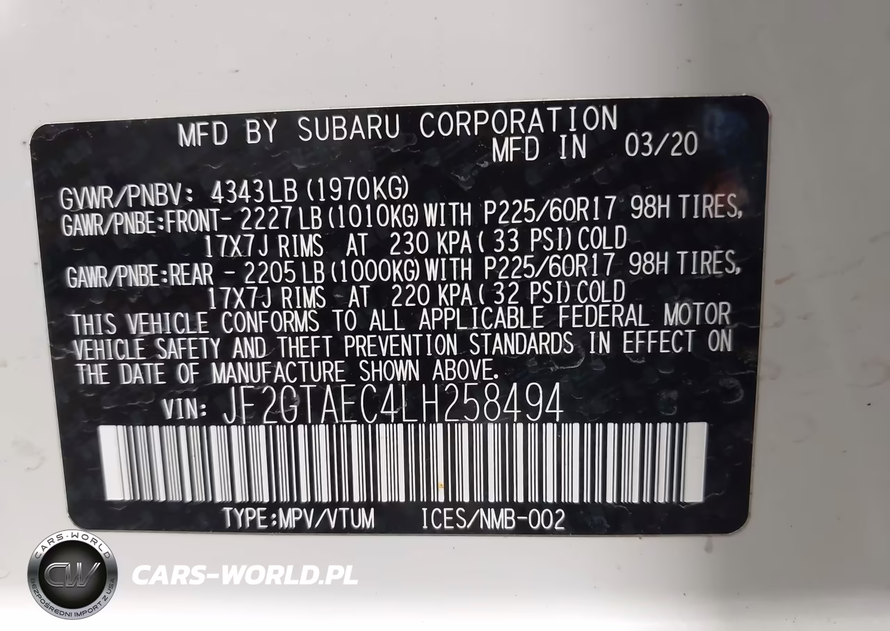 2020 Subaru Crosstrek Premium VIN:JF2GTAEC4LH258494 - 9