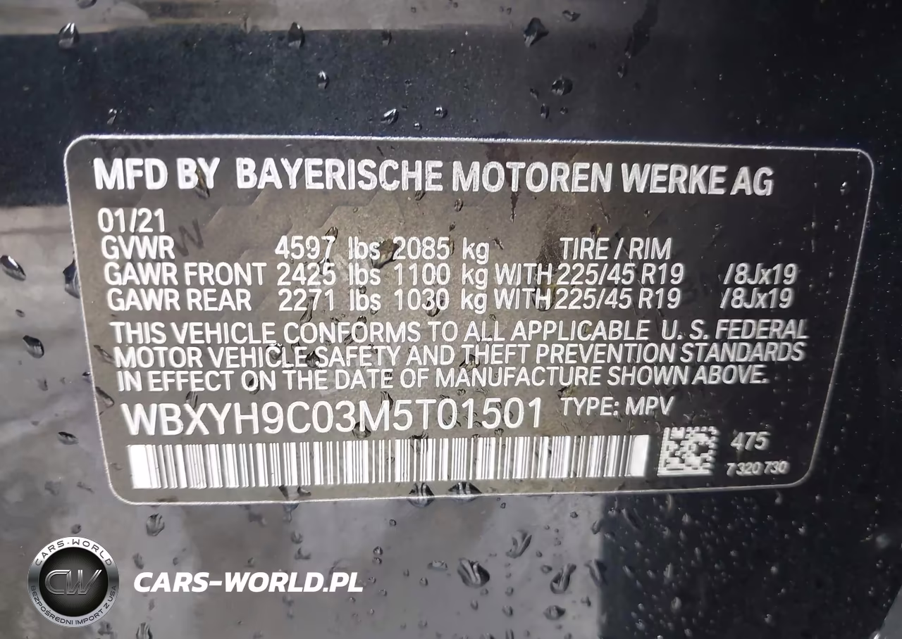 2021 BMW X2 Sdrive28I VIN:WBXYH9C03M5T01501 - 9