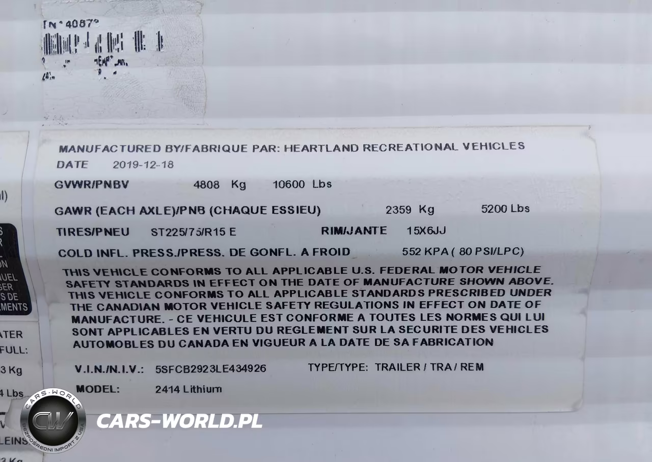 2020 Heartland Lithium 2414 VIN:5SFCB2923LE434926 - 9