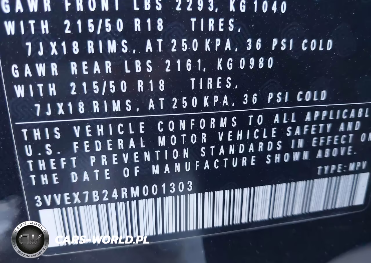 2024 Volkswagen Taos 1.5T Se VIN:3VVEX7B24RM001303 - 9
