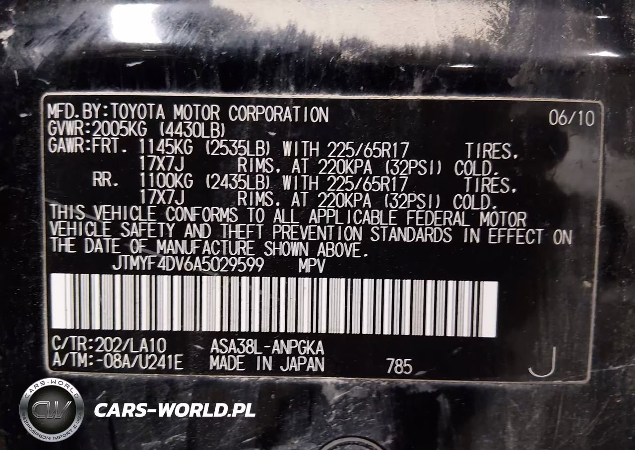 2010 Toyota Rav4 Limited VIN:JTMYF4DV6A5029599 - 9