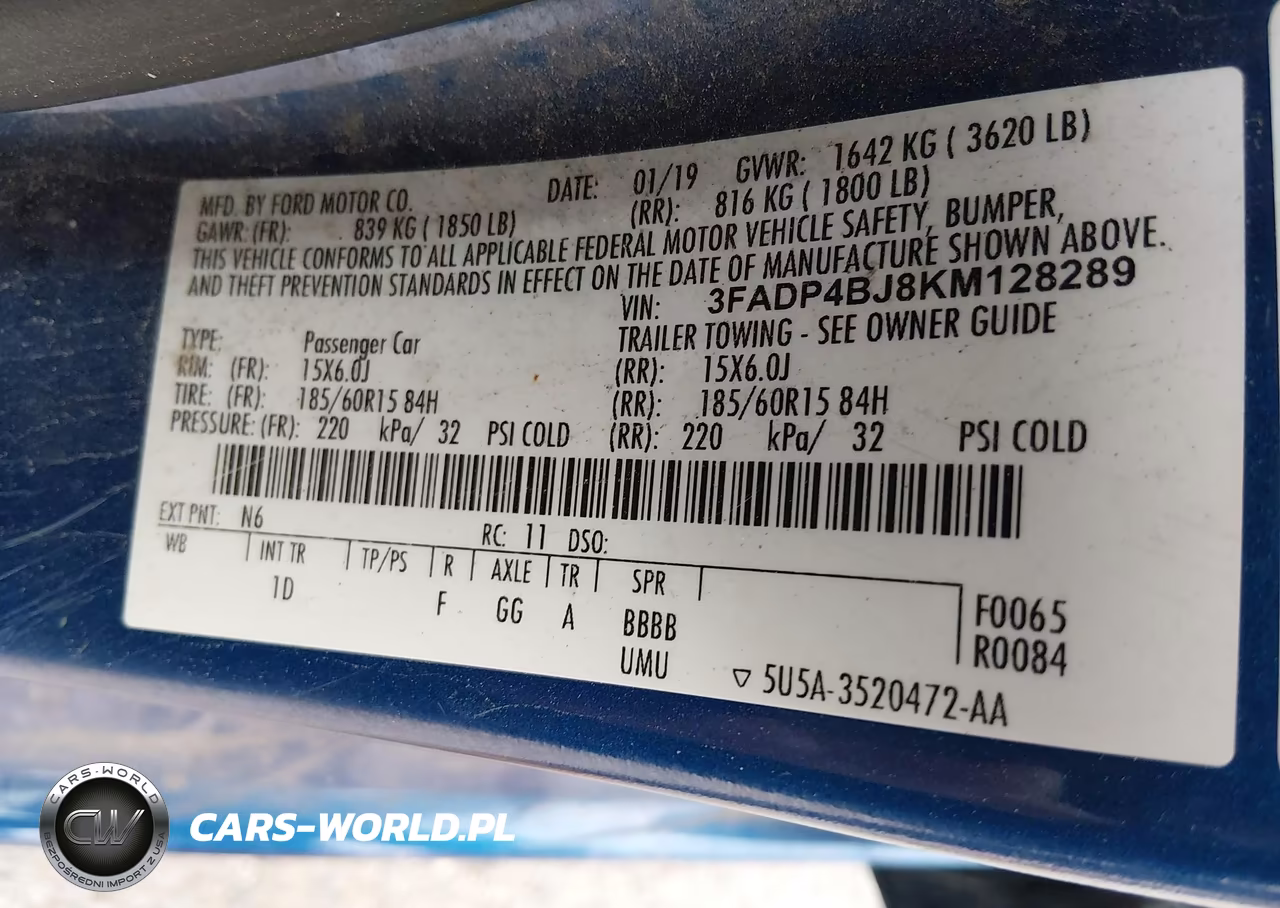 2019 Ford Fiesta Se VIN:3FADP4BJ8KM128289 - 9