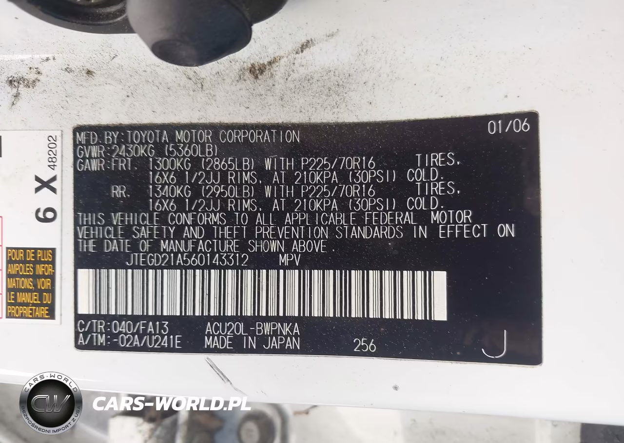 2006 Toyota Highlander VIN:JTEGD21A560143312 - 9