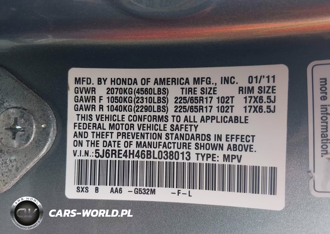 2011 Honda Cr-V Se VIN:5J6RE4H46BL038013 - 9