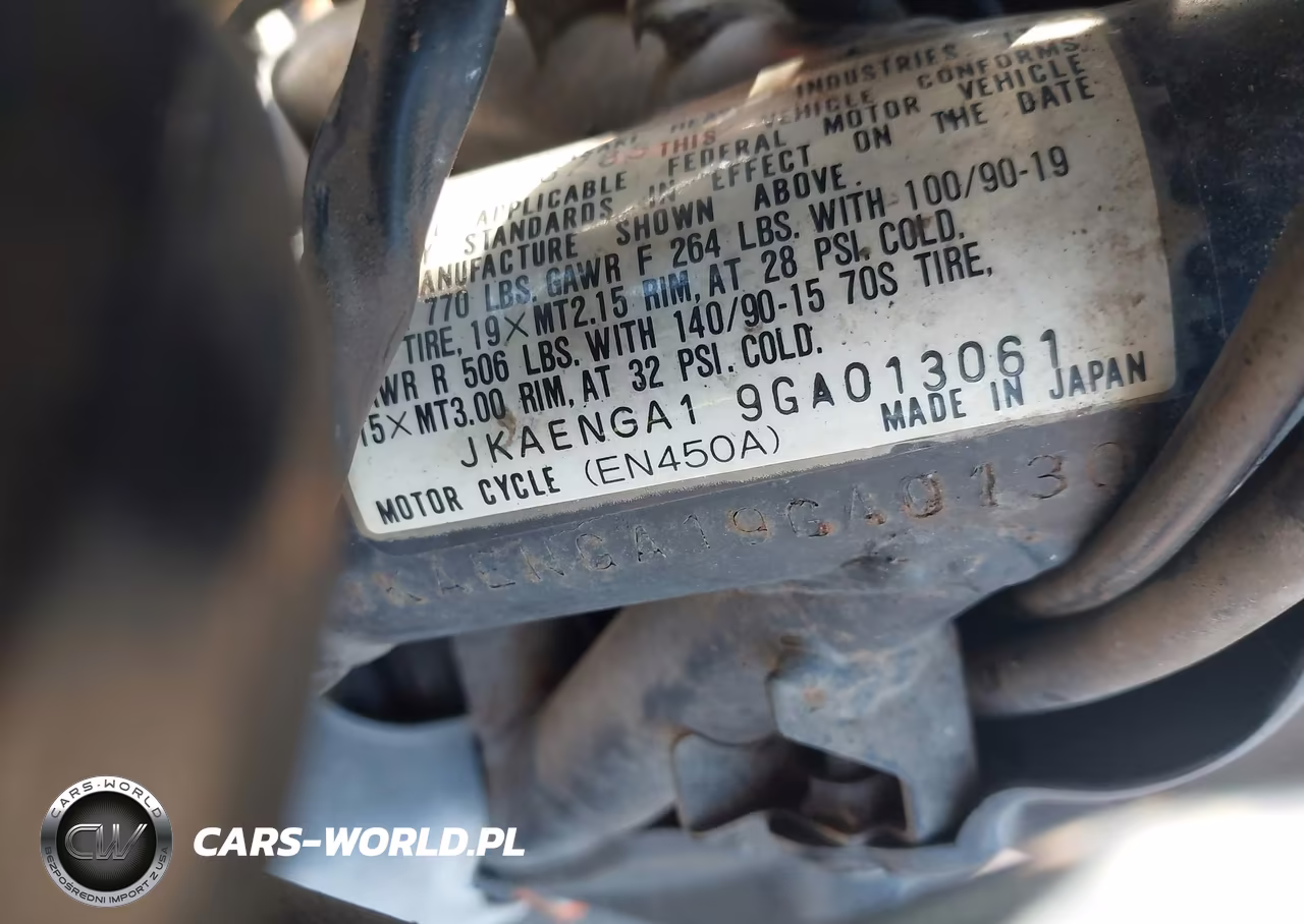 1986 Kawasaki En450 VIN:JKAENGA19GA013061 - 10