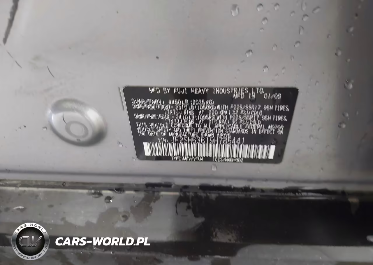 2009 Subaru Forester 2.5X VIN:JF2SH63619H785441 - 9