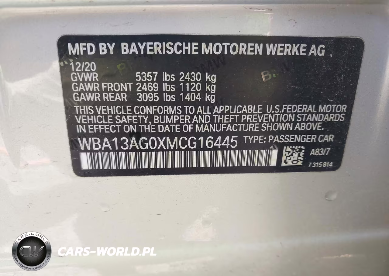 2021 BMW 530E VIN:WBA13AG0XMCG16445 - 9