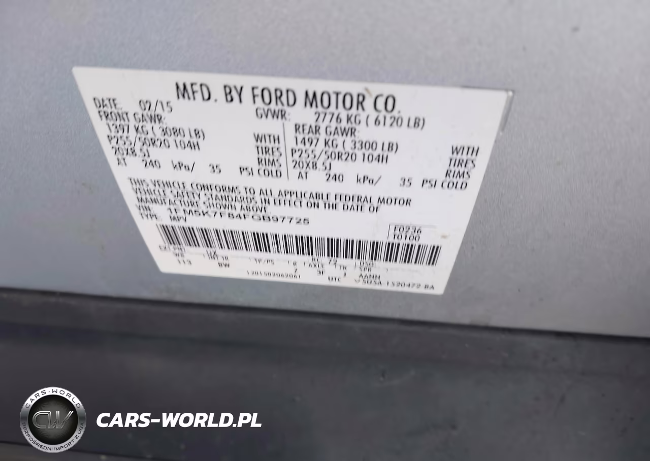 2015 Ford Explorer Limited VIN:1FM5K7F84FGB97725 - 9