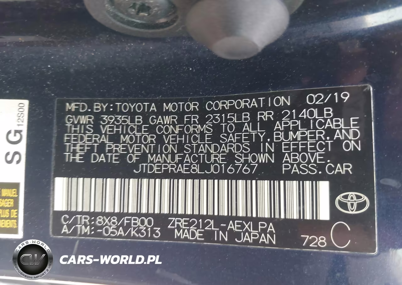2020 Toyota Corolla Le VIN:JTDEPRAE8LJ016767 - 9