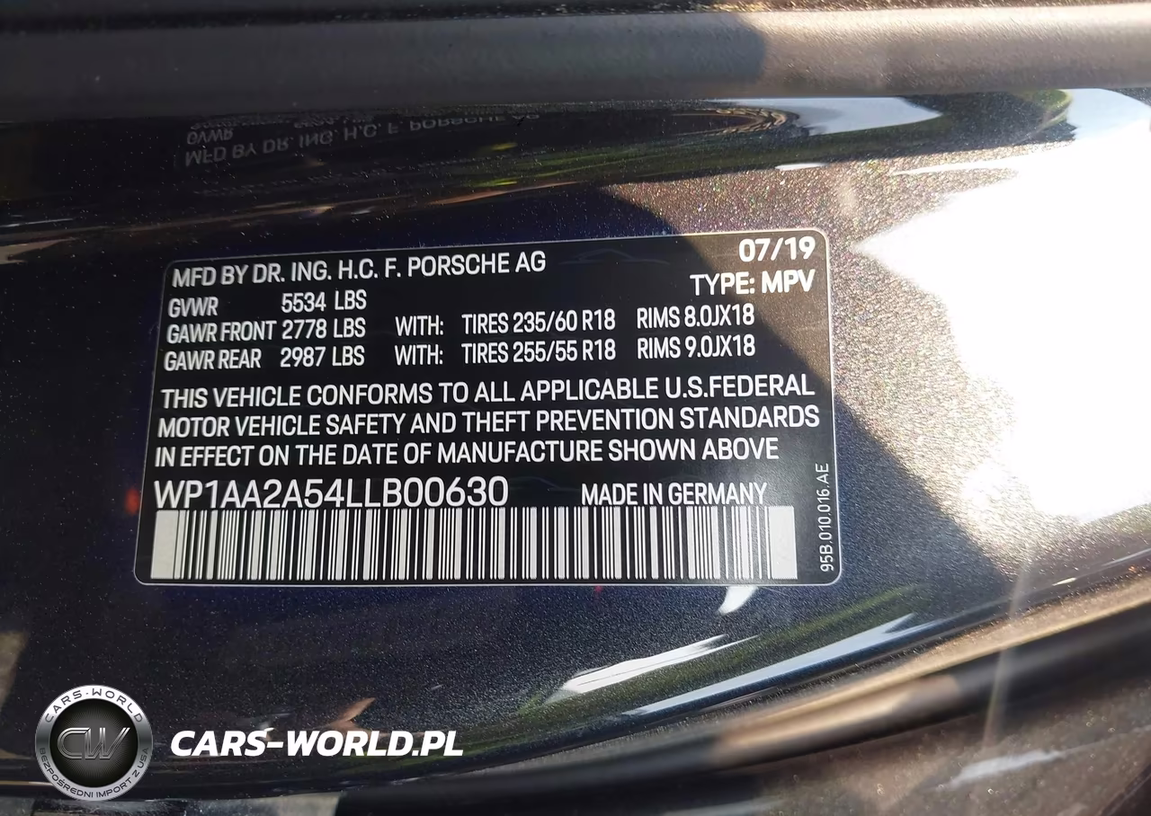 2020 Porsche Macan VIN:WP1AA2A54LLB00630 - 9