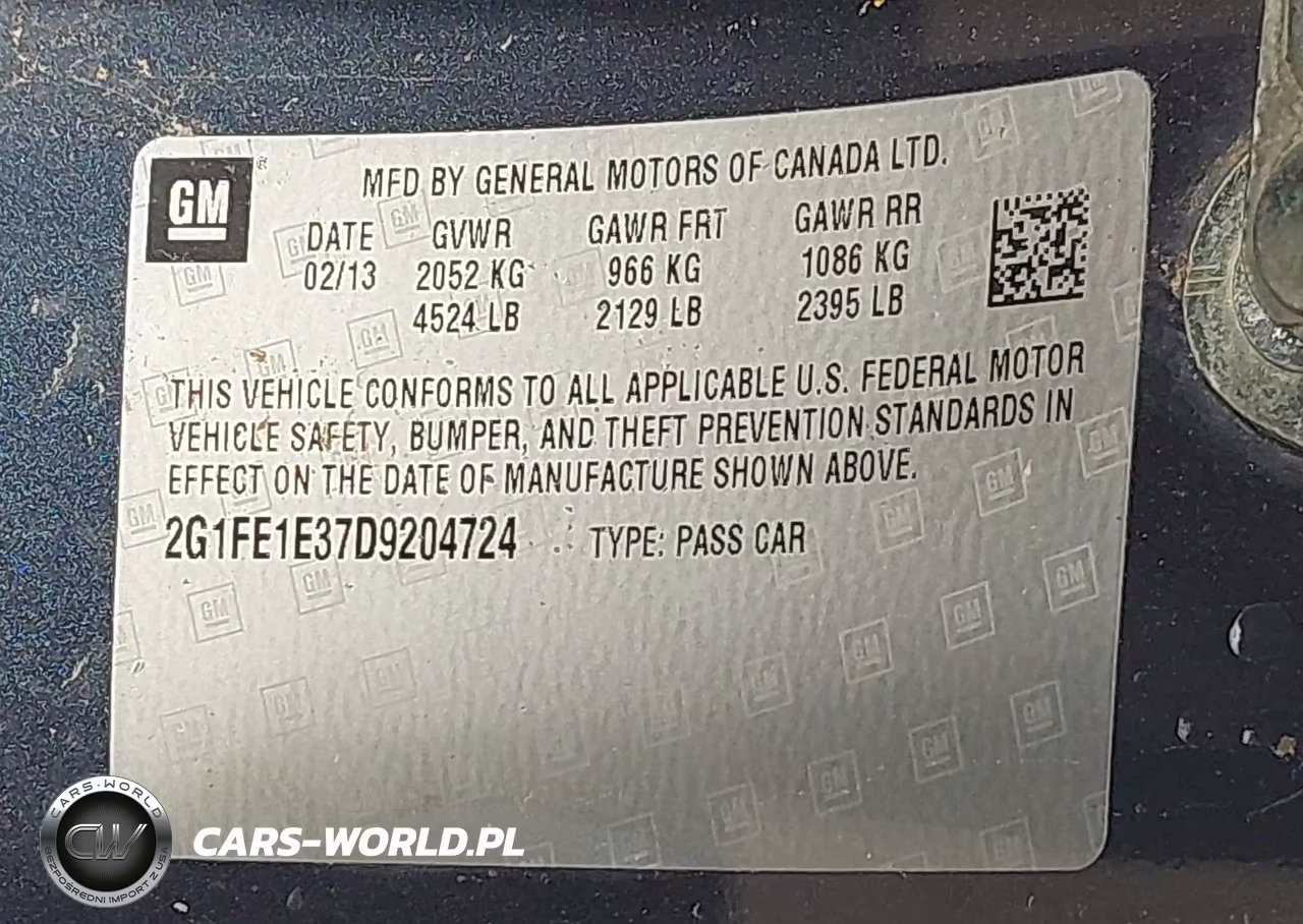 2013 Chevrolet Camaro 1Ls VIN:2G1FE1E37D9204724 - 9