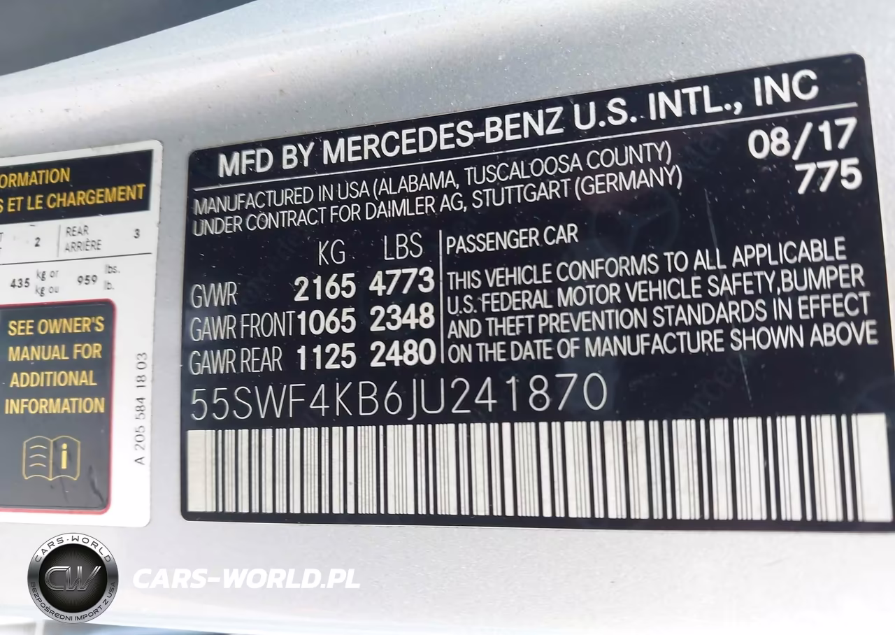 2018 Mercedes-Benz C 300 4Matic VIN:55SWF4KB6JU241870 - 9