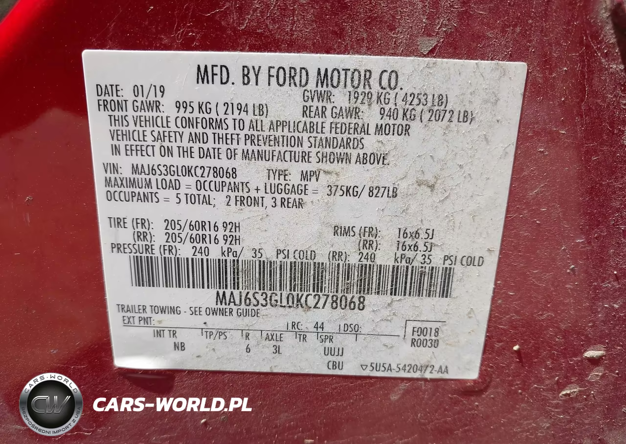 2019 Ford Ecosport Se VIN:MAJ6S3GL0KC278068 - 9