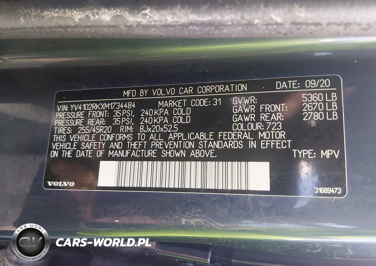 2021 Volvo Xc60 T5 Momentum VIN:YV4102RKXM1734484 - 9