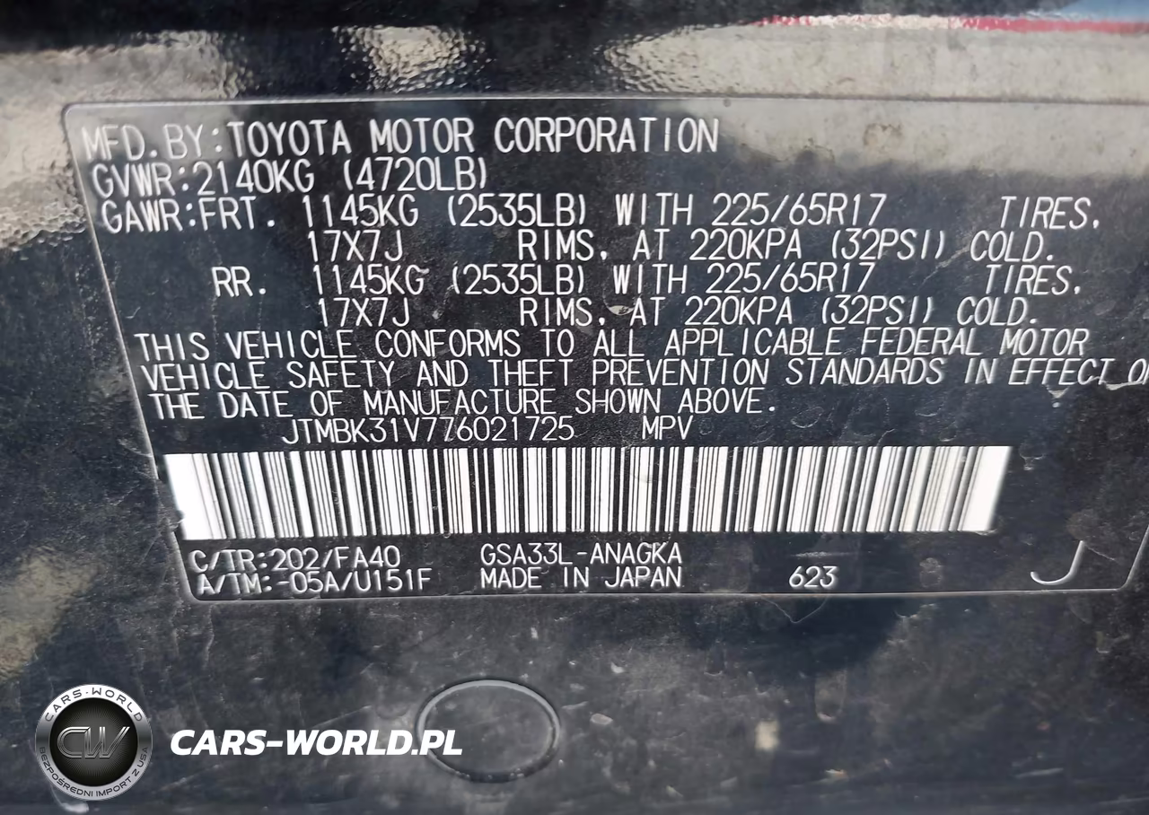 2007 Toyota Rav4 Limited VIN:JTMBK31V776021725 - 9