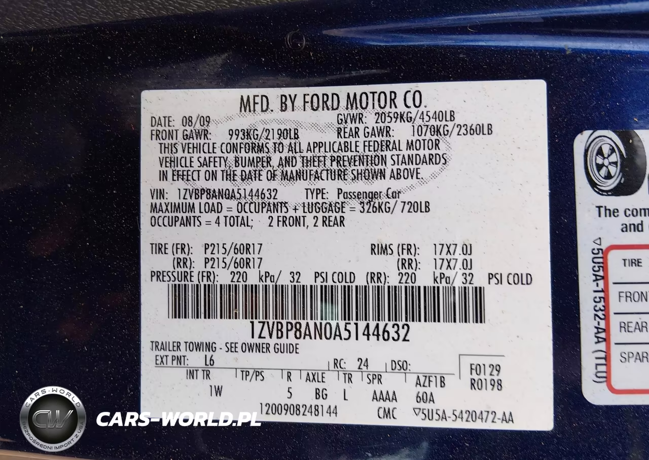 2010 Ford Mustang V6-V6 Premium VIN:1ZVBP8AN0A5144632 - 9