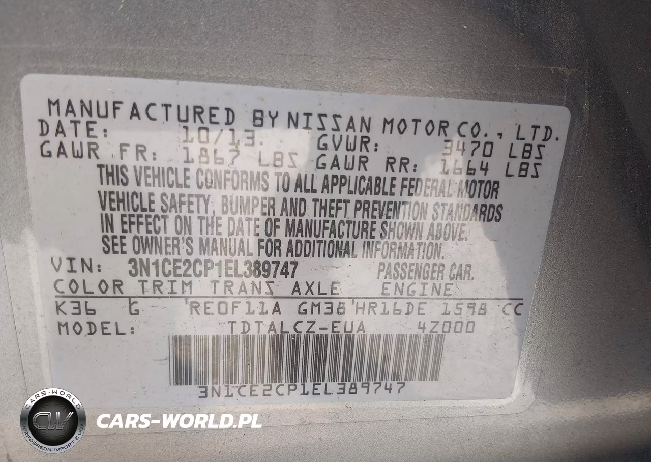 2014 Nissan Versa Note S Plus VIN:3N1CE2CP1EL389747 - 9