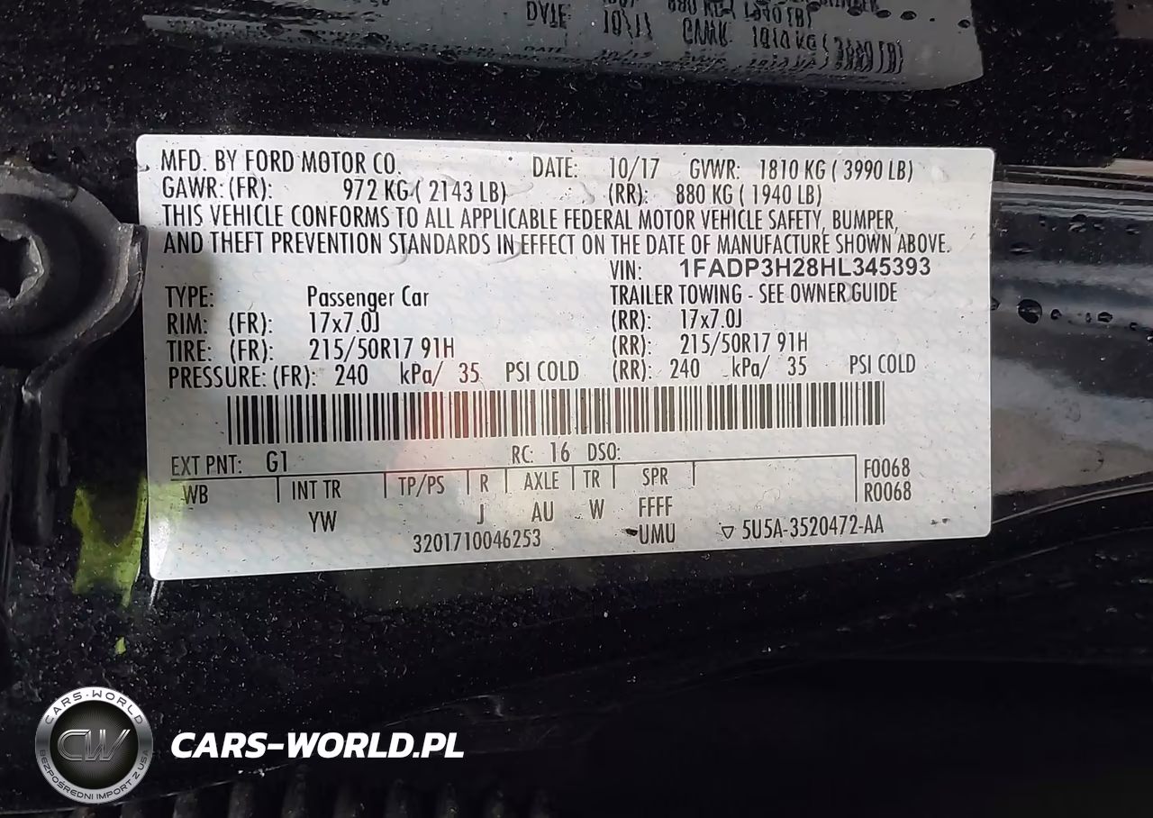 2017 Ford Focus Sel VIN:1FADP3H28HL345393 - 9