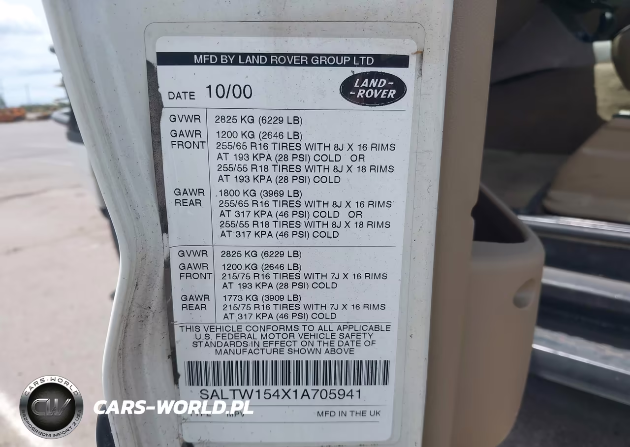 2001 Land Rover Discovery Series Ii VIN:SALTW154X1A705941 - 9