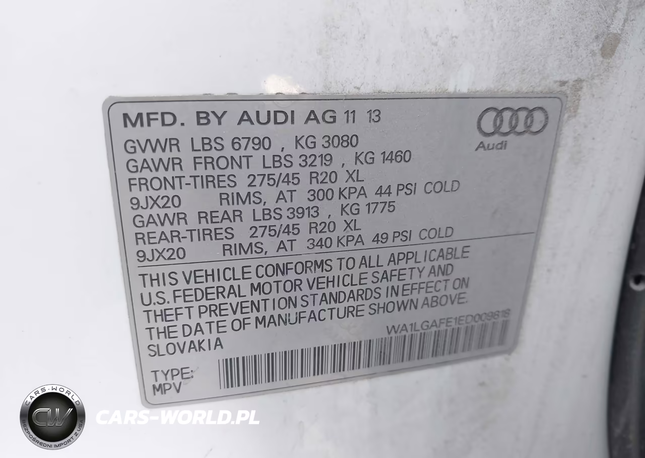 2014 Audi Q7 3.0T Premium VIN:WA1LGAFE1ED009818 - 9