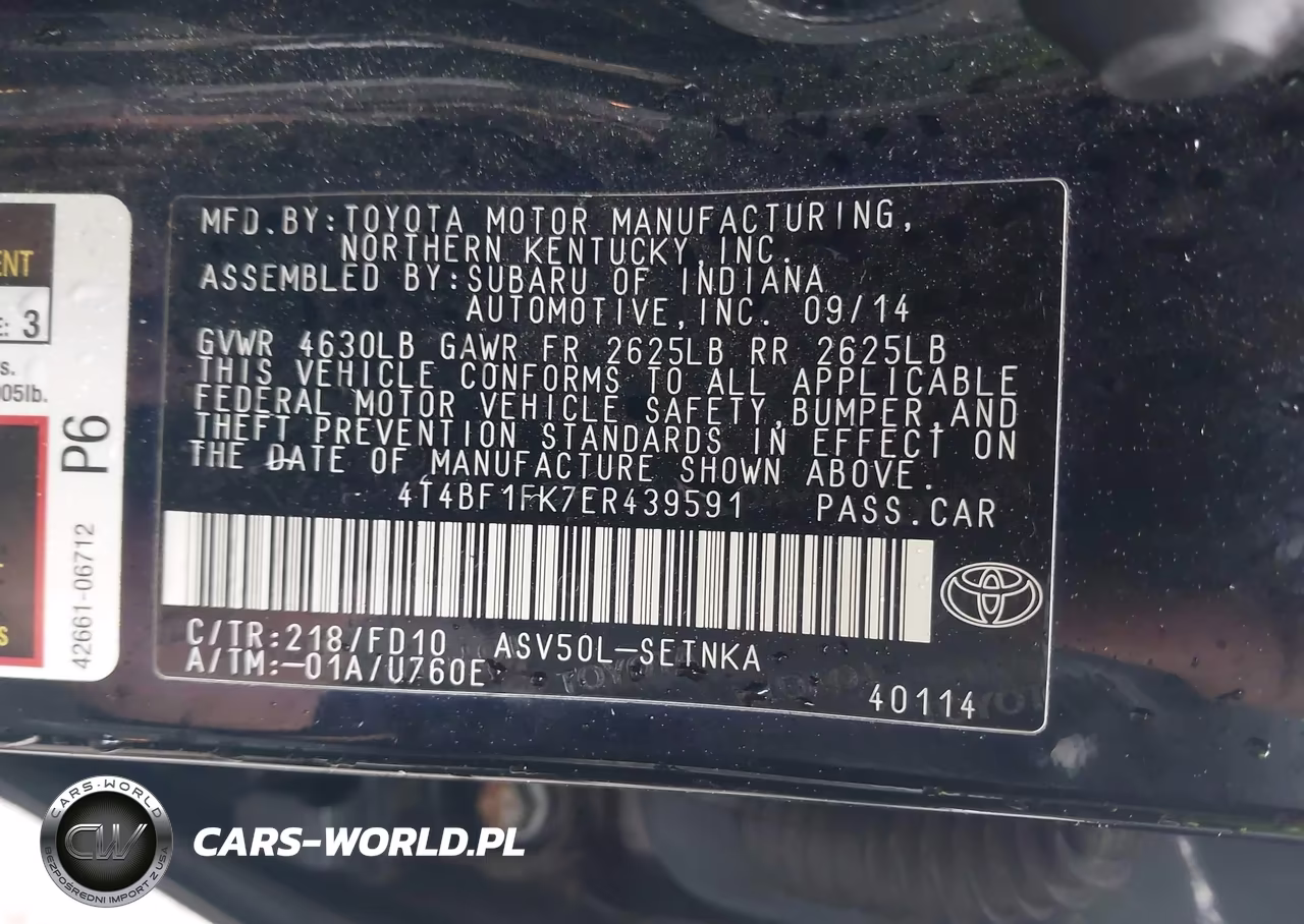2014 Toyota Camry Le VIN:4T4BF1FK7ER439591 - 9