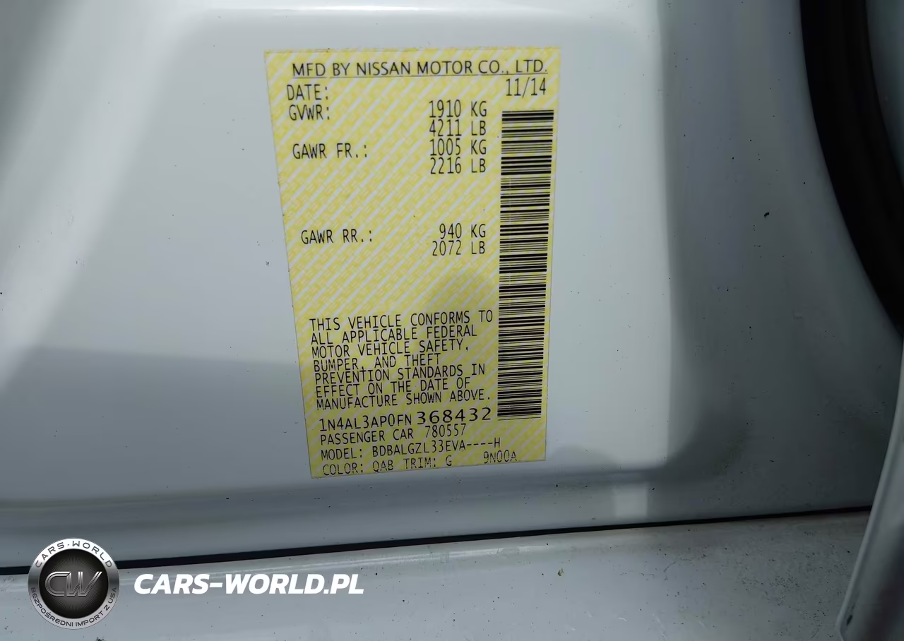 2015 Nissan Altima 2.5 S VIN:1N4AL3AP0FN368432 - 9