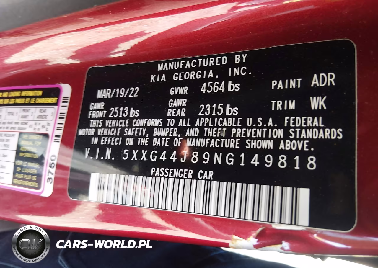 2022 Kia K5 Gt VIN:5XXG44J89NG149818 - 9