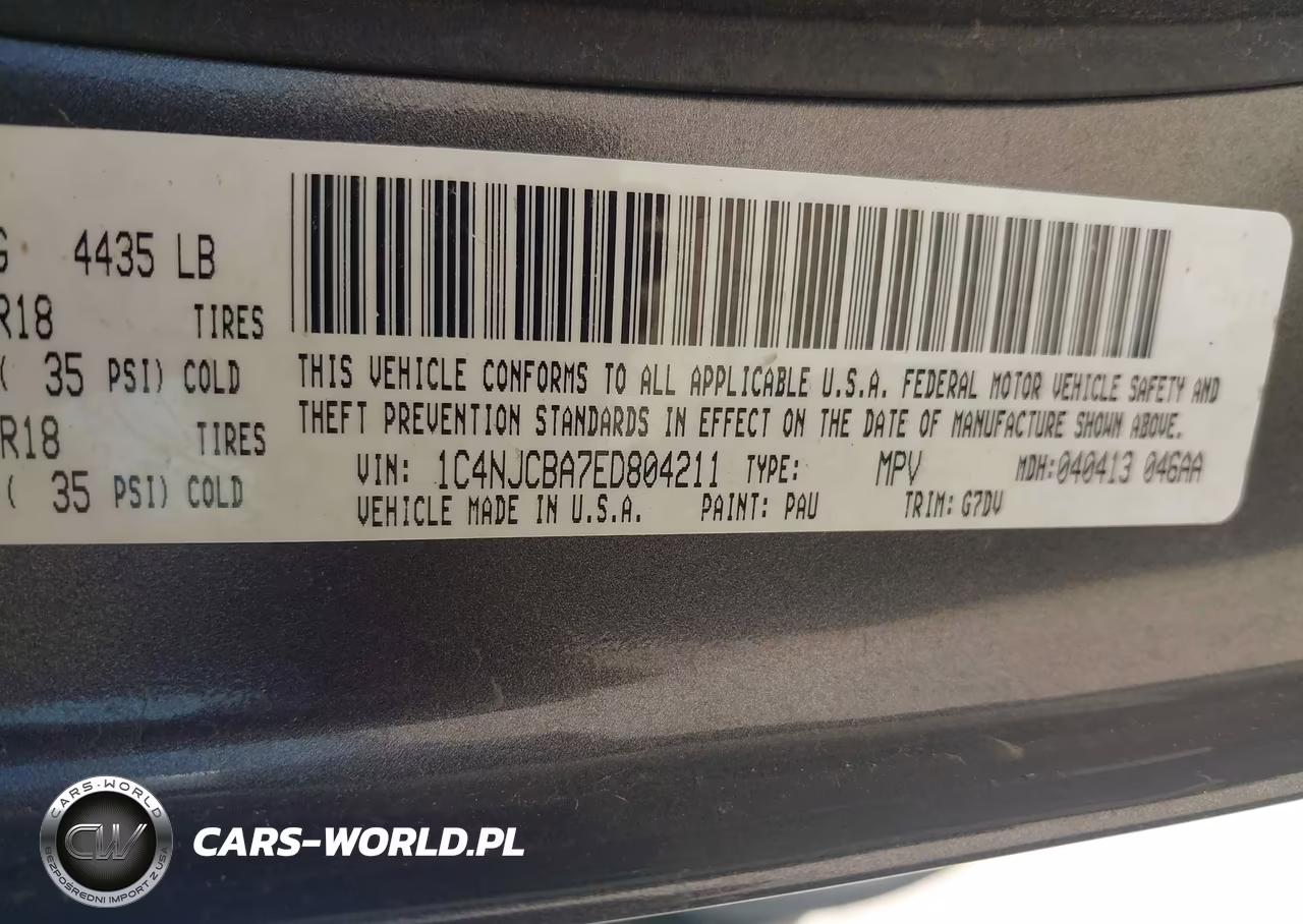 2014 Jeep Compass Altitude VIN:1C4NJCBA7ED804211 - 9