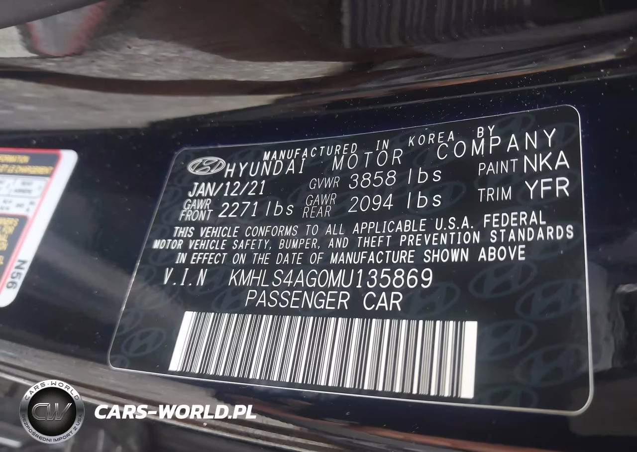 2021 Hyundai Elantra Sel VIN:KMHLS4AG0MU135869 - 9
