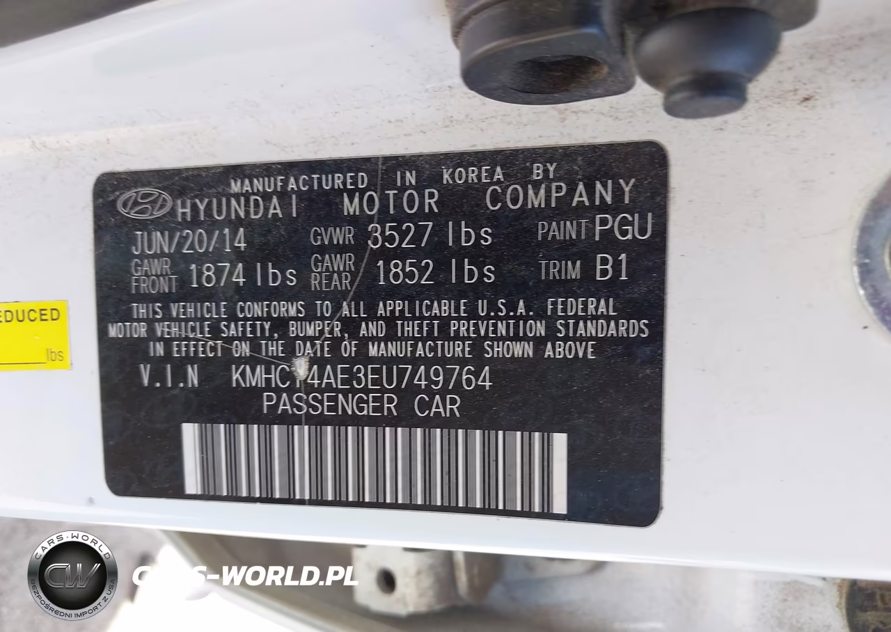 2014 Hyundai Accent Gls VIN:KMHCT4AE3EU749764 - 9