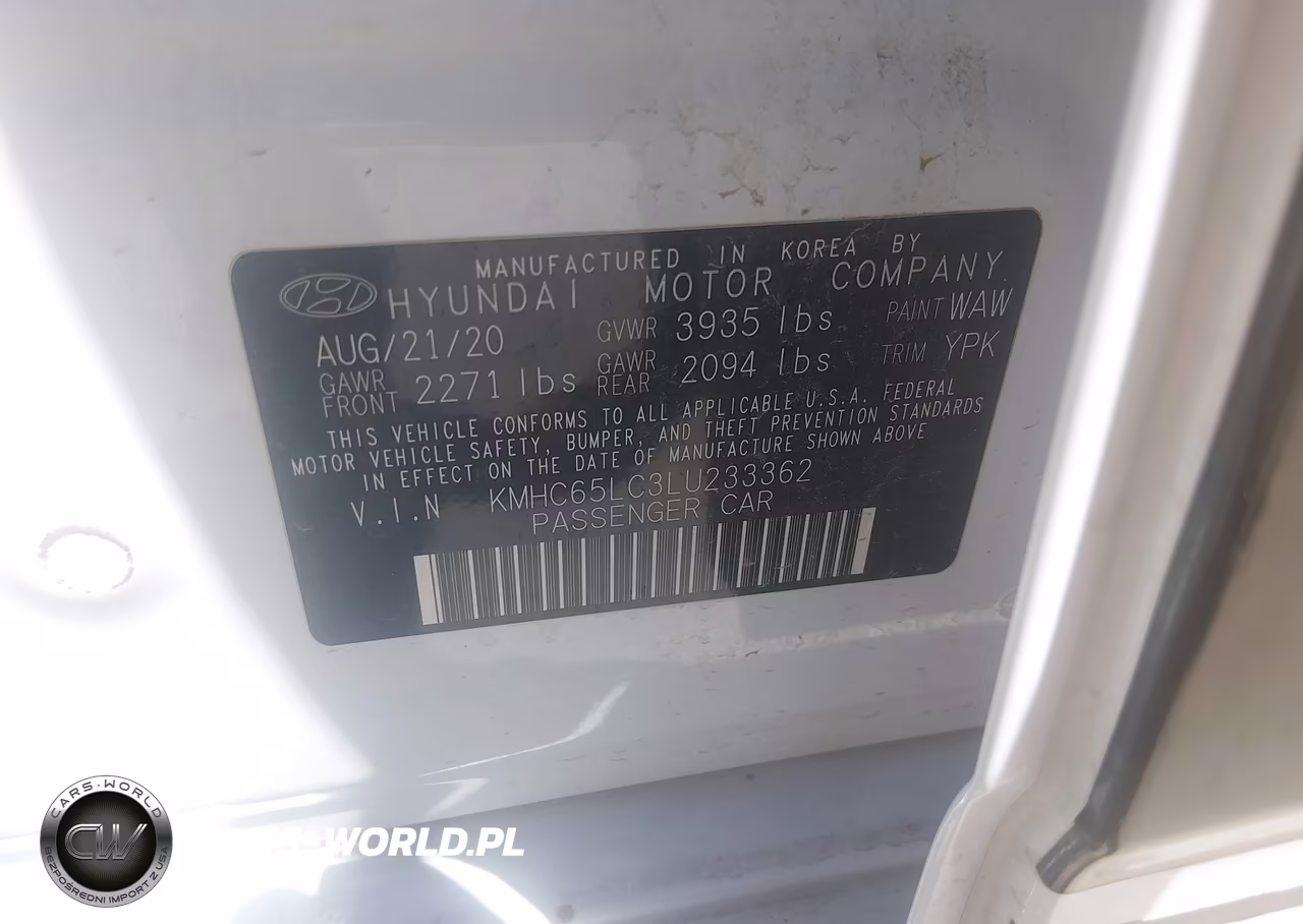 2020 Hyundai Ioniq Hybrid Blue VIN:KMHC65LC3LU233362 - 9