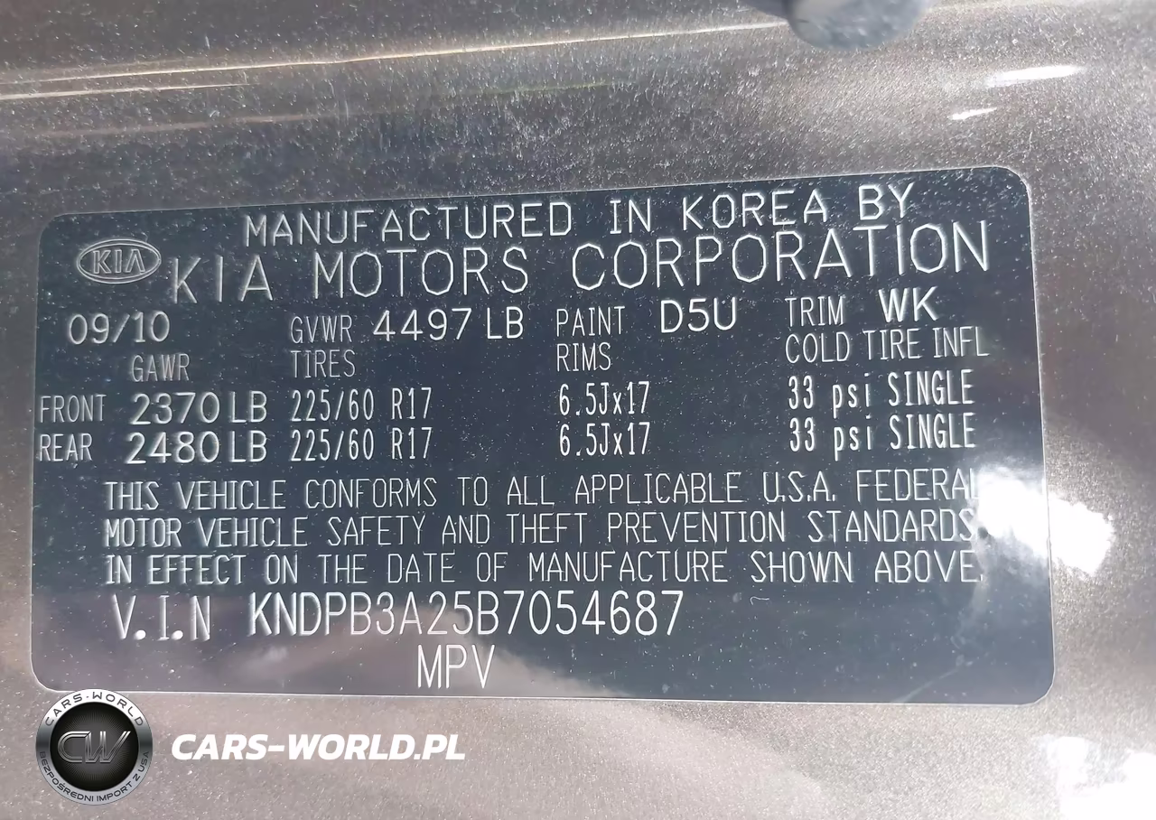 2011 Kia Sportage Lx VIN:KNDPB3A25B7054687 - 9