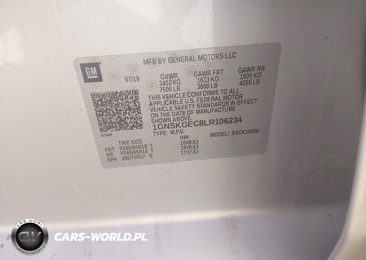 2020 Chevrolet Suburban 4Wd Ls VIN:1GNSKGEC8LR106234 - 9
