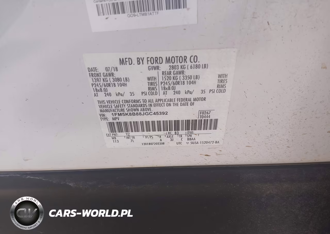 2018 Ford Explorer VIN:1FM5K8B88JGC45392 - 4