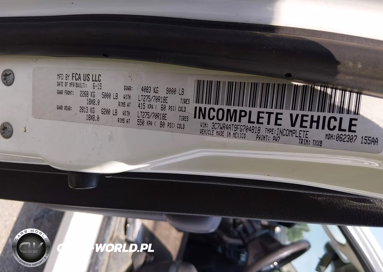 2015 Ram 2500 Tradesman VIN:3C7WR4AT9FG704818 - 9