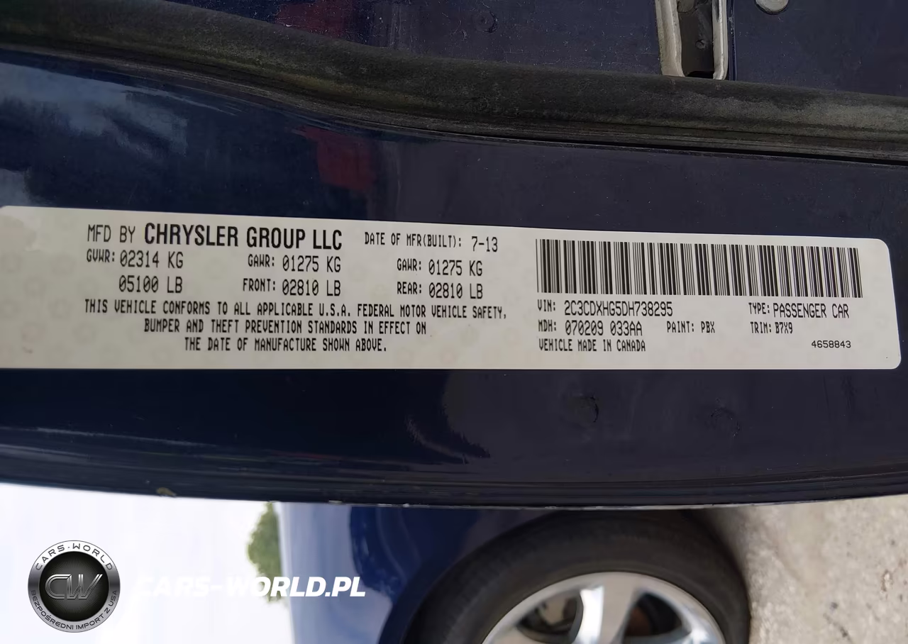 2013 Dodge Charger Sxt VIN:2C3CDXHG5DH738295 - 9