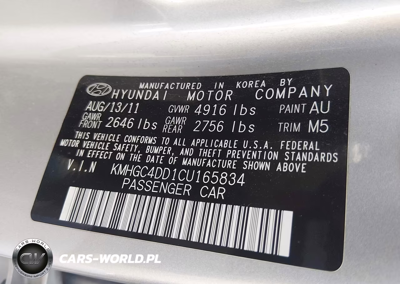 2012 Hyundai Genesis 3.8 VIN:KMHGC4DD1CU165834 - 9