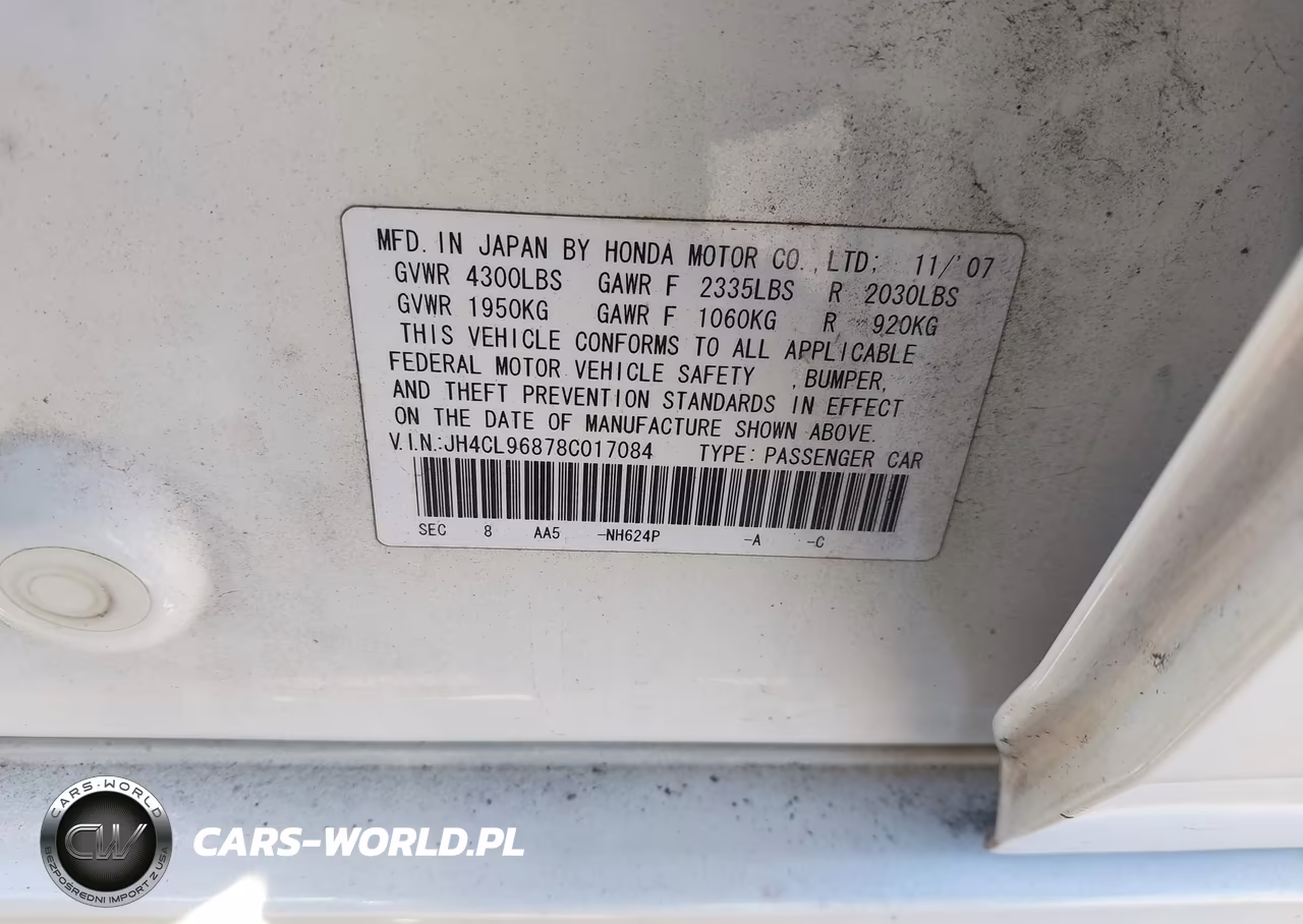 2008 Acura Tsx VIN:JH4CL96878C017084 - 9