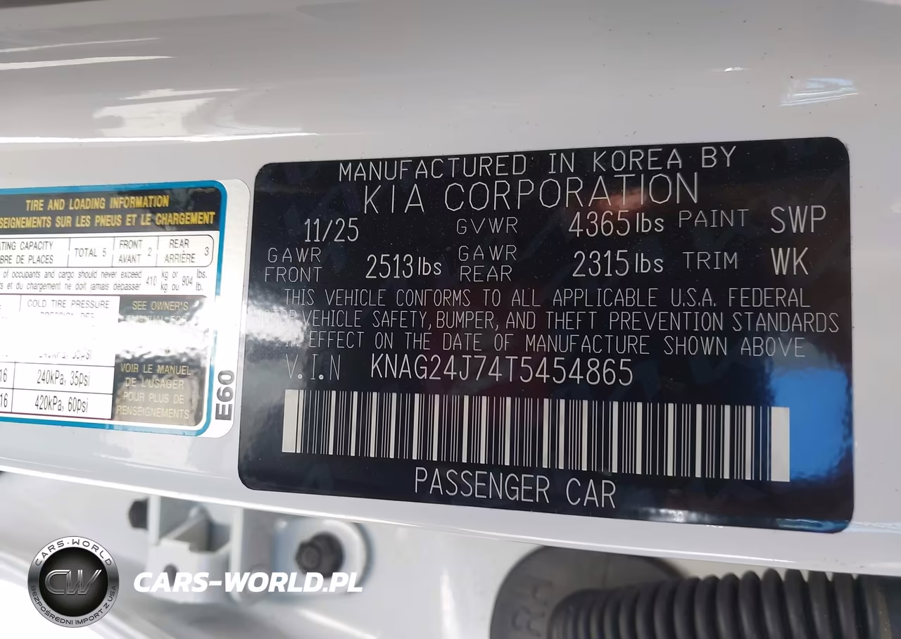 2026 Kia K5 Lxs Fwd VIN:KNAG24J74T5454865 - 9