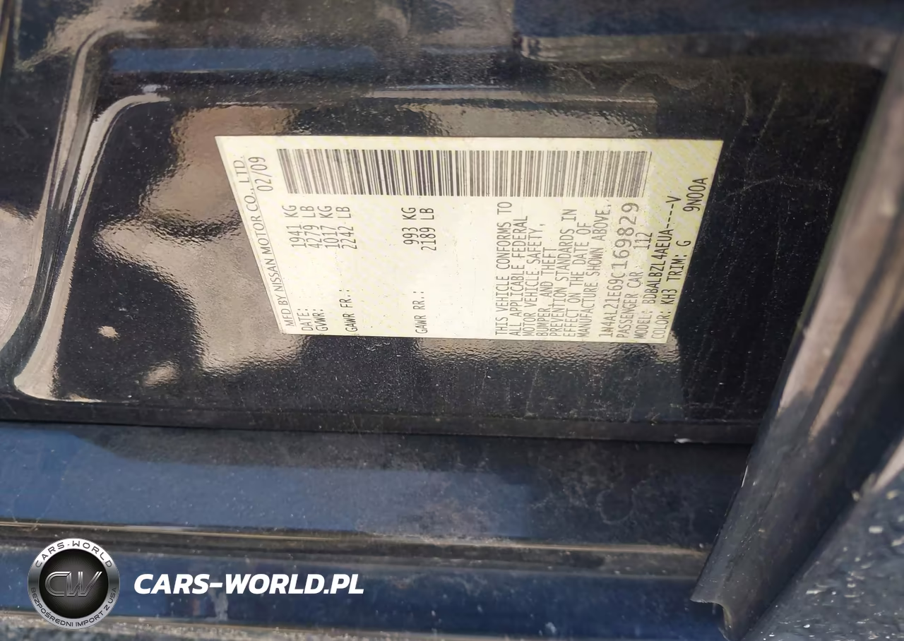 2009 Nissan Altima 2.5 S VIN:1N4AL21E69C169829 - 9