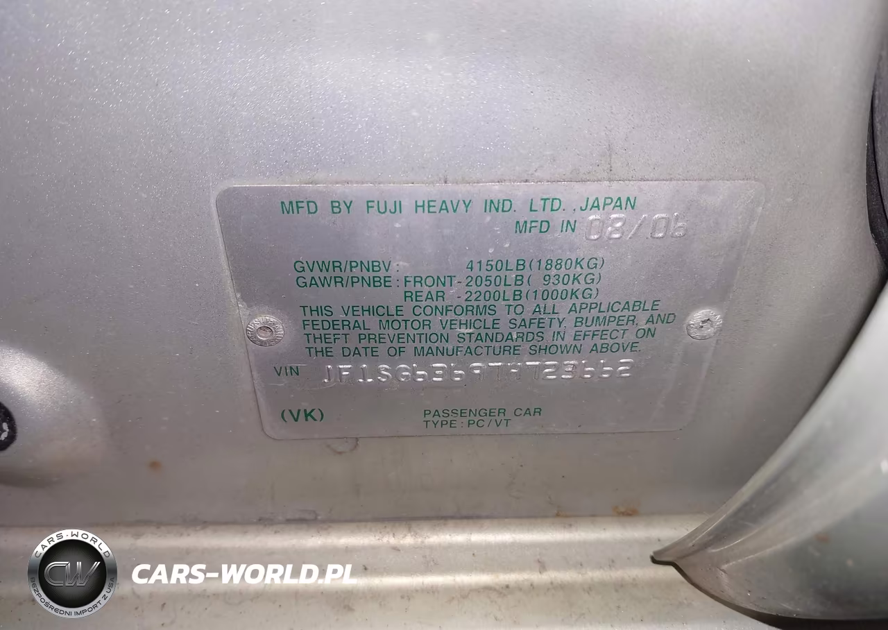2007 Subaru Forester 2.5X VIN:JF1SG63697H723662 - 9