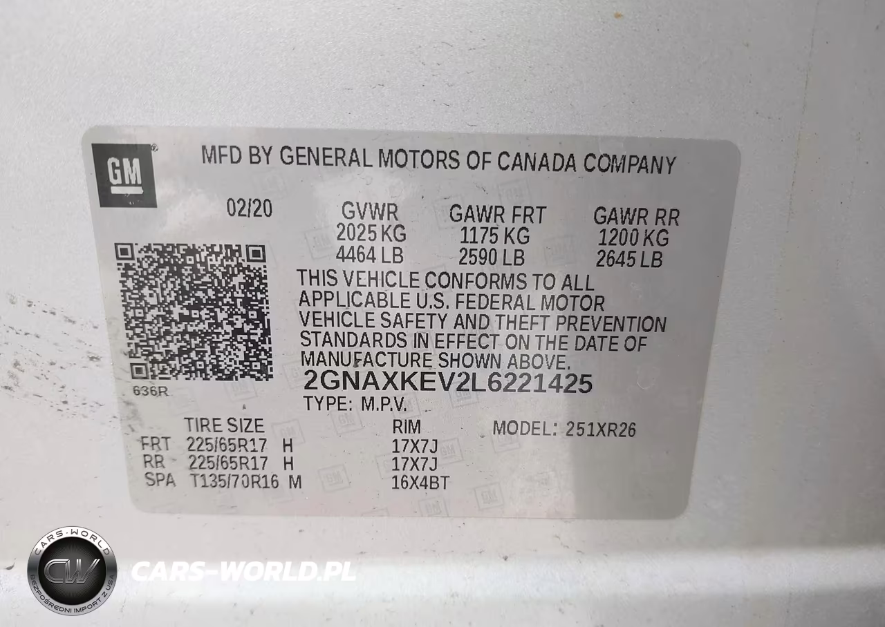 2020 Chevrolet Equinox Fwd Lt 1.5L Turbo VIN:2GNAXKEV2L6221425 - 9