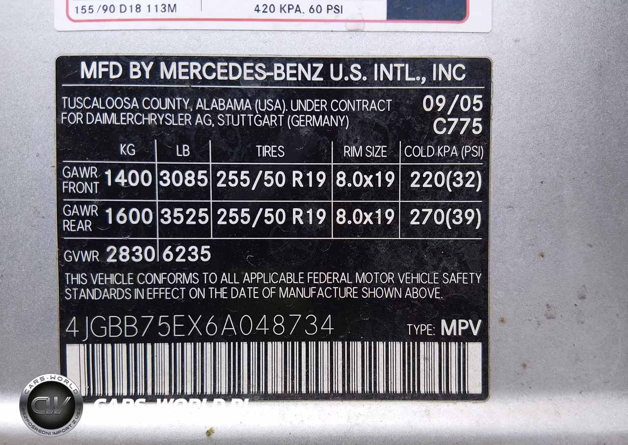 2006 Mercedes-Benz Ml 500 4Matic VIN:4JGBB75EX6A048734 - 9