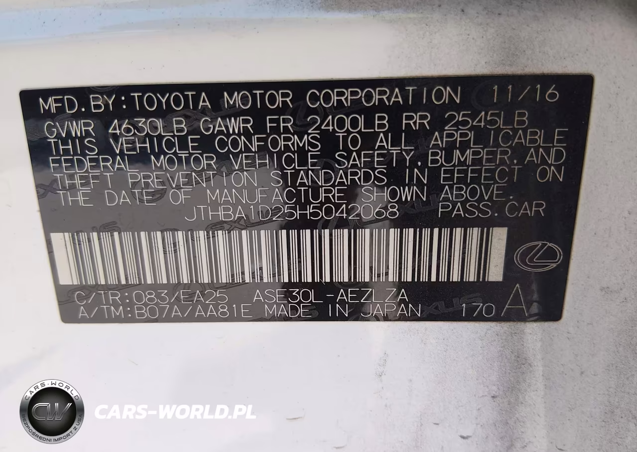 2017 Lexus Is 200T VIN:JTHBA1D25H5042068 - 9