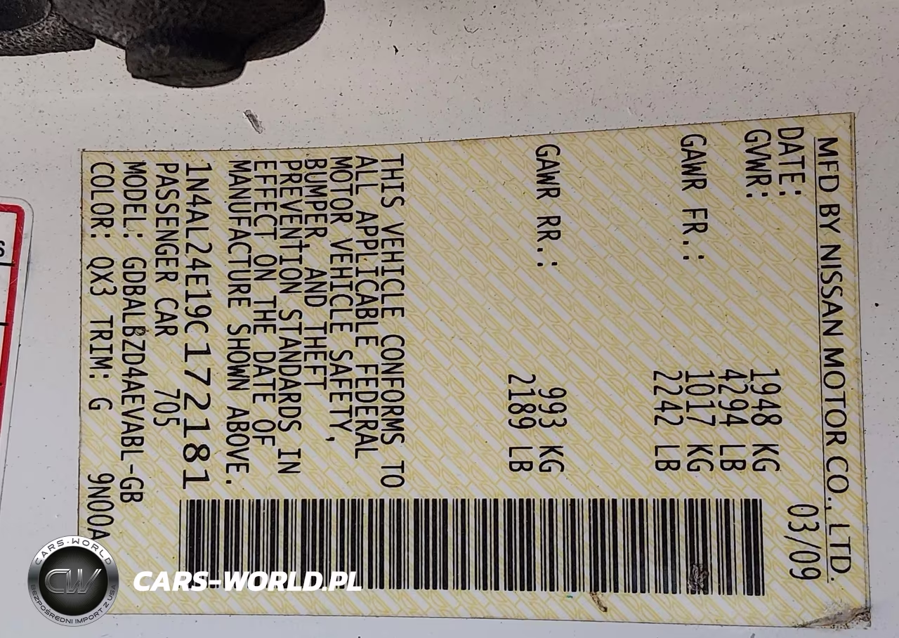 2009 Nissan Altima 2.5 S VIN:1N4AL24E19C172181 - 9
