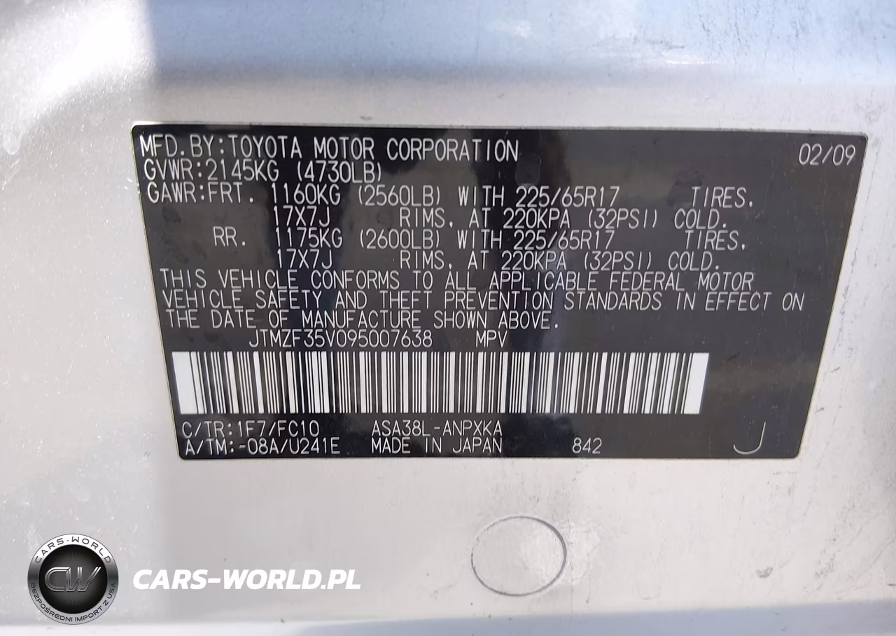 2009 Toyota Rav4 VIN:JTMZF35V095007638 - 9