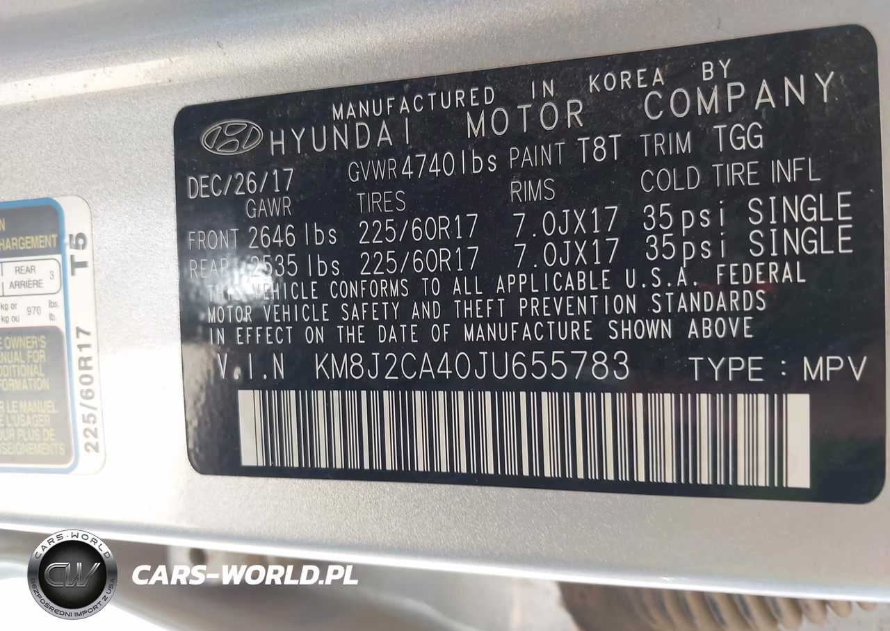 2018 Hyundai Tucson Se VIN:KM8J2CA40JU655783 - 9