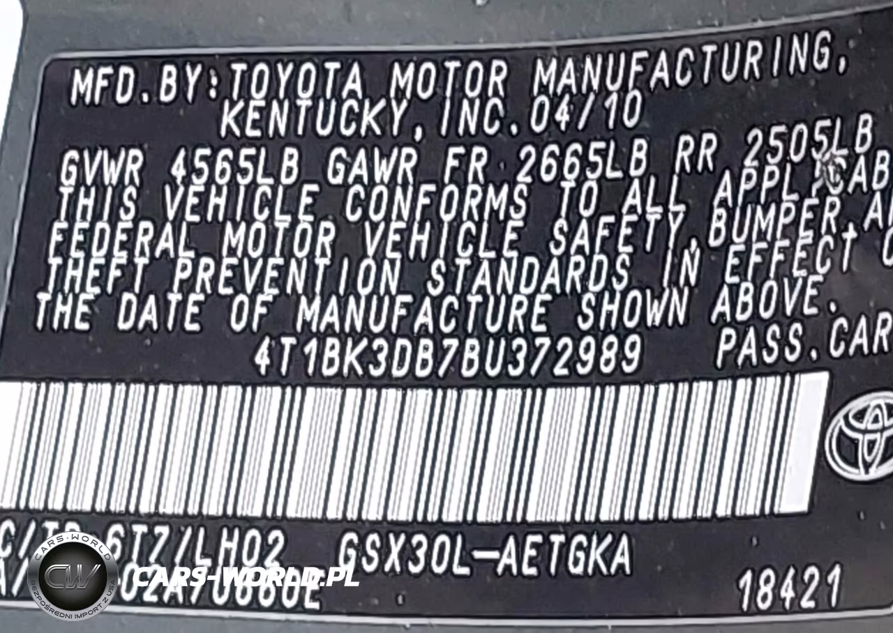 2011 Toyota Avalon VIN:4T1BK3DB7BU372989 - 9